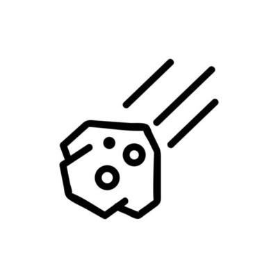 meteorite icon vector. Isolated contour symbol illustration