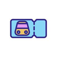 subway ticket disposable icon vector outline illustration