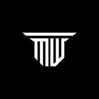 Diseño creativo del logotipo de la letra mw con gráfico vectorial vector