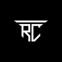 diseño creativo del logotipo de la letra rc con gráfico vectorial vector