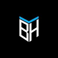 diseño creativo del logotipo de la letra bh con gráfico vectorial vector