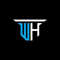 diseño creativo del logotipo de la letra wh con gráfico vectorial vector