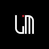 Diseño creativo de logotipo de letra lm con gráfico vectorial vector