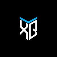 diseño creativo del logotipo de la letra xq con gráfico vectorial vector