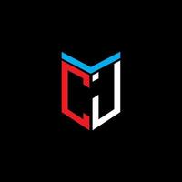 CJ letter logo creative design with vector graphic