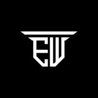 diseño creativo del logotipo de la letra ew con gráfico vectorial vector