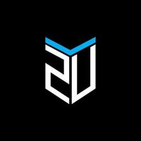 ZU letter logo creative design with vector graphic