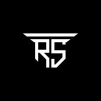 diseño creativo del logotipo de la letra rs con gráfico vectorial vector