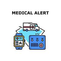 ilustración de color de concepto de vector de alerta médica