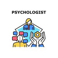 Psychologist Vector Concept Color Illustration