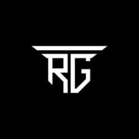 diseño creativo del logotipo de la letra rg con gráfico vectorial vector
