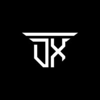 diseño creativo del logotipo de la letra dx con gráfico vectorial vector