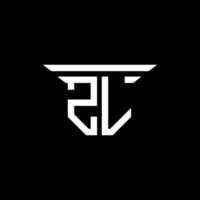 diseño creativo del logotipo de la letra zl con gráfico vectorial vector