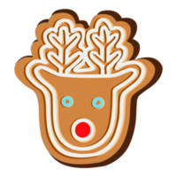 biscoito de gengibre de natal cabeça de veado png