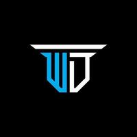 diseño creativo del logotipo de la letra wd con gráfico vectorial vector