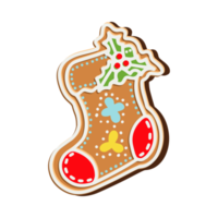 Christmas sock ginger cookie png
