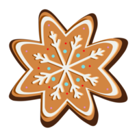 Snowflake Christmas ginger cookie png