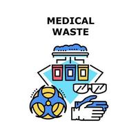 Medical Waste Vector Concept Color Illustration