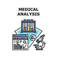 ilustración de color de concepto de vector de análisis médico