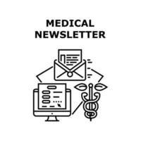 Medical newsletter icon vector illustration