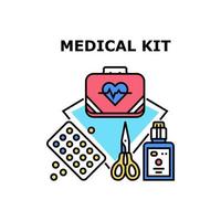 ilustración de vector de icono de kit médico