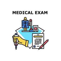 ilustración de vector de icono de examen médico