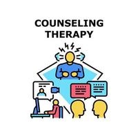 ilustración de vector de icono de terapia de asesoramiento