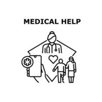 Medical help icon vector illustration