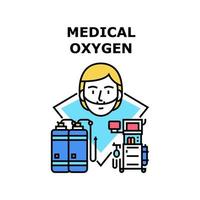 ilustración de vector de icono de oxígeno médico