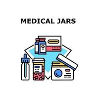 Medical jars icon vector illustration