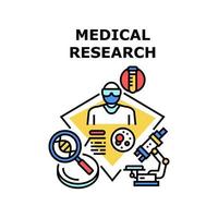 ilustración de color de concepto de vector de investigación médica