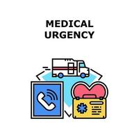 ilustración de vector de icono de urgencia médica