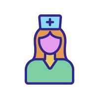 nurse woman icon vector outline illustration