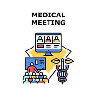 Medical Meeting Vector Concept Color Illustration