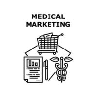 ilustración de vector de icono de marketing médico