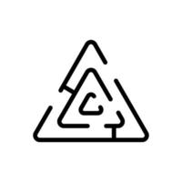 triangular maze icon vector outline illustration