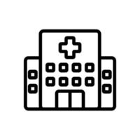 hospital building icon vector outline illustration