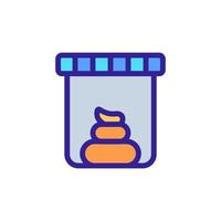 turd in vitro analysis icon vector outline illustration