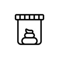 turd in vitro analysis icon vector outline illustration