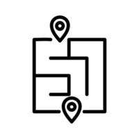 begin and end of maze icon vector outline illustration
