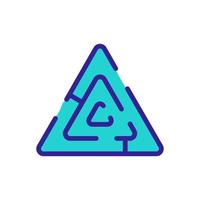 triangular maze icon vector outline illustration