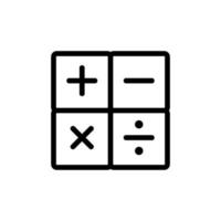 math calculator icon vector outline illustration