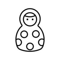 Matreshka icon vector. Isolated contour symbol illustration vector
