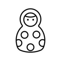 Matreshka icon vector. Isolated contour symbol illustration vector