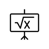 ilustración de contorno de vector de icono de matemáticas de ejercicio