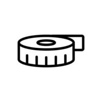 Tape measuring icon vector. Isolated contour symbol illustration vector