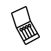 matches packing icon vector outline illustration