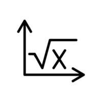 la ecuación del problema matemático icono vector contorno ilustración