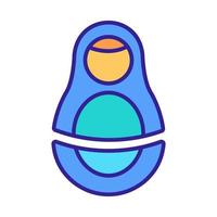 Matreshka icon vector. Isolated contour symbol illustration vector