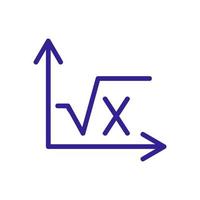 the equation of the math problem icon vector outline illustration